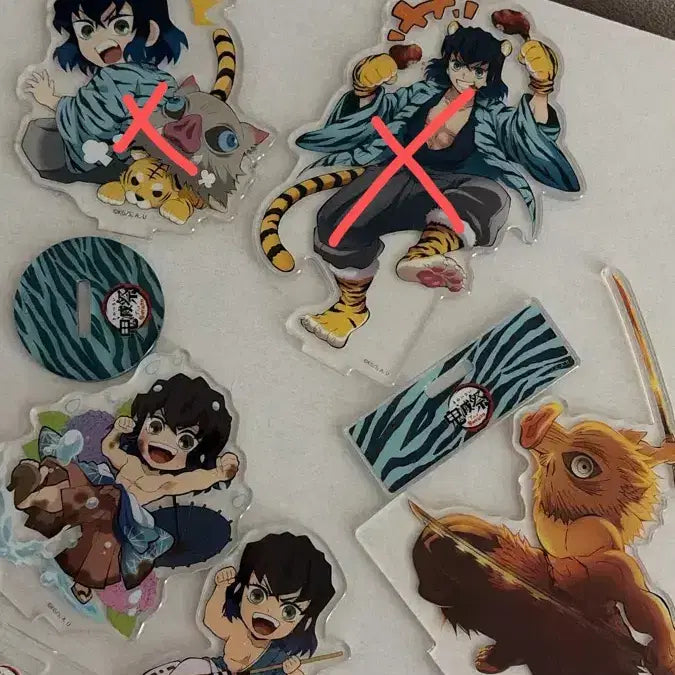 [BUNJANG] Demon Slayer Inosuke Hashibira Acrylic Figure Plush / 귀멸의칼날 귀칼 하시비라 이노스케 굿즈 처분 아크릴 피규어 아니즈킨 누이