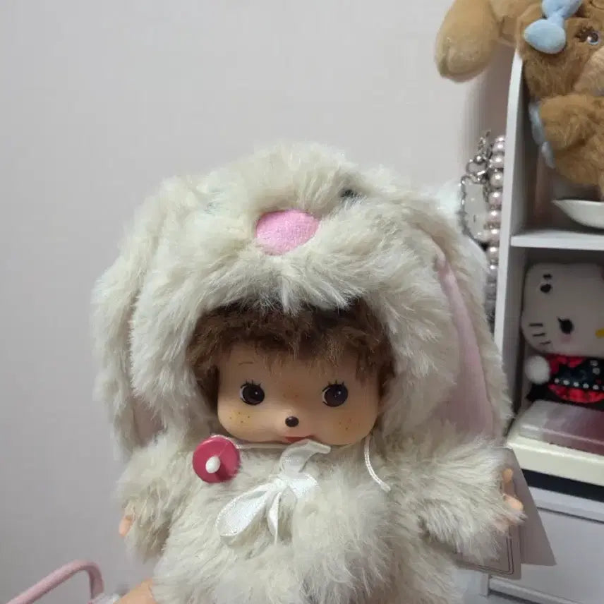 [BUNJANG] Monchhichi Rabbit Plush / 몬치치 인형 토끼