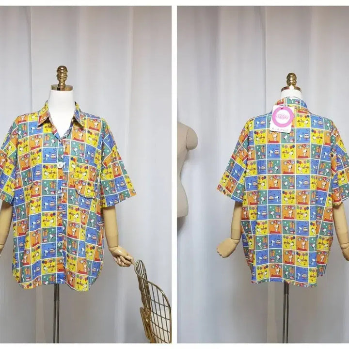 [BUNJANG] Snoopy Unisex Oversized Shirt / 고퀄 스누피 남여공용 남방 새상품(여성88까지/남성105까지)