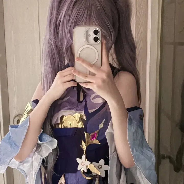 [BUNJANG] Genshin Impact Keqing Cosplay Outfit M / [판매] 원신 각청 코스프레 M 운포 판매