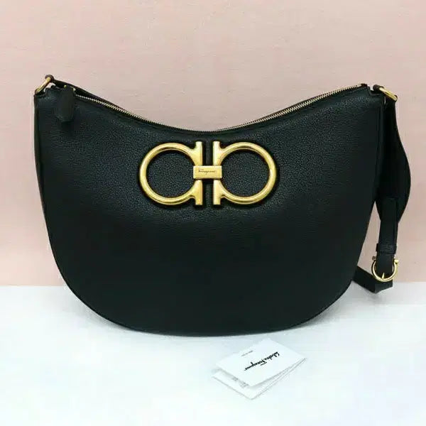 [BUNJANG] Salvatore Ferragamo Genuine Leather Hobo Shoulder Bag / 정품) 페라가모 여자숄더백 호보백