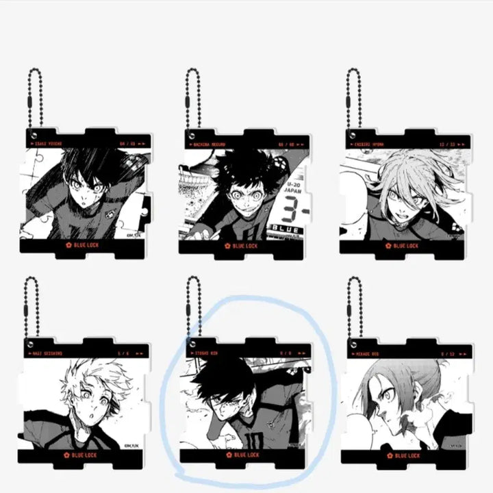 [BUNJANG] Blue Lock Animate Original Art Acrylic Puzzle Keychain Itoshi Rin / 새상품 블루록 애니메이트 원화 아크릴 퍼즐 키링 이토시 린