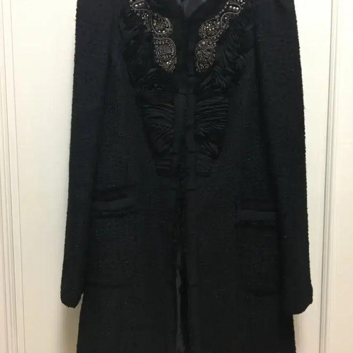 [BUNJANG] LINE Tweed Black Jacket / LINE 라인 트위드 블랙 자켓
