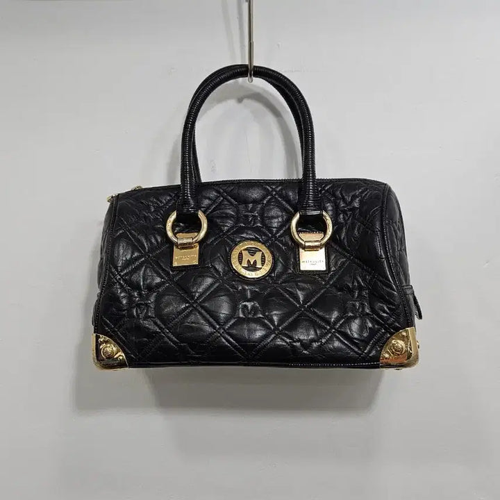 [BUNJANG] Metrocity Quilting Boston Tote Bag Black Leather / 메트로시티 퀼팅 토트백 블랙