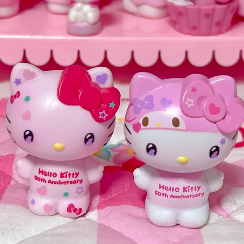 [BUNJANG] Hello Kitty 50th Anniversary Figure Set (Hello Kitty &amp; My Melody) / [희귀] 헬로키티 50주년피규어 헬로키티 마이멜로디피규어