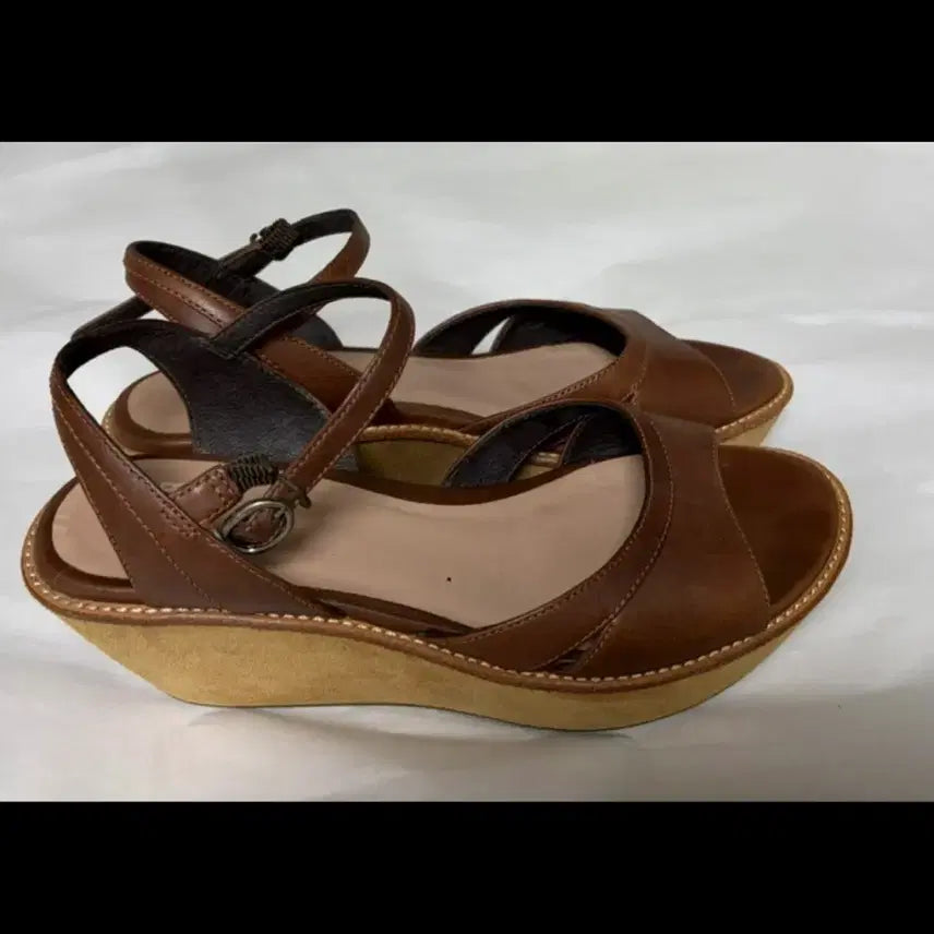 [BUNJANG] CAMPER Wedge Sandals / [1회 착용] 캠퍼 웨지 샌들 (정가 20만원대)