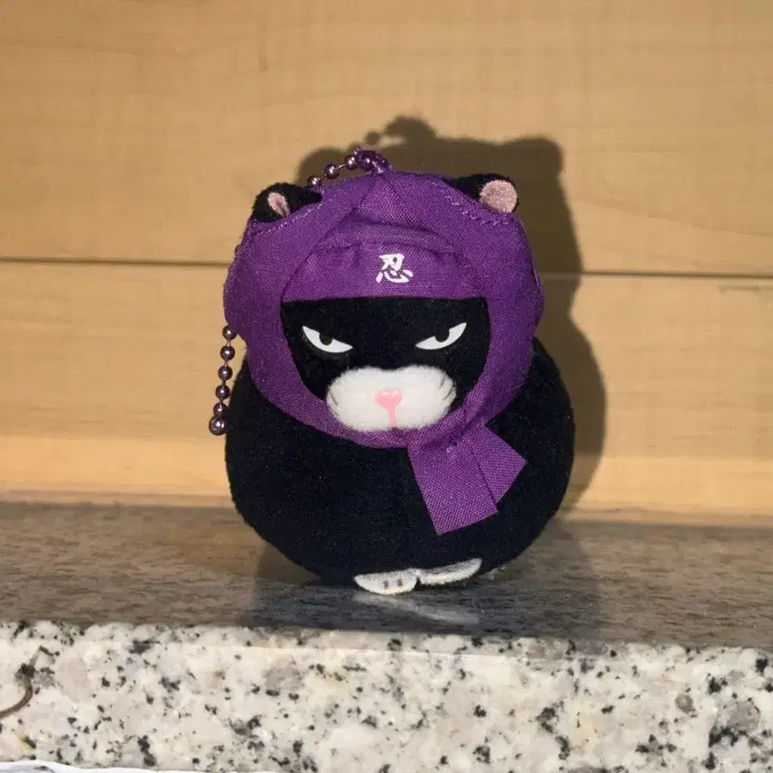 [BUNJANG] Amuse Ninja Higemanju Kuromame 6cm Keyring Plush / 어뮤즈 닌자 히게만쥬 쿠로마메 6cm 키링 인형 양도