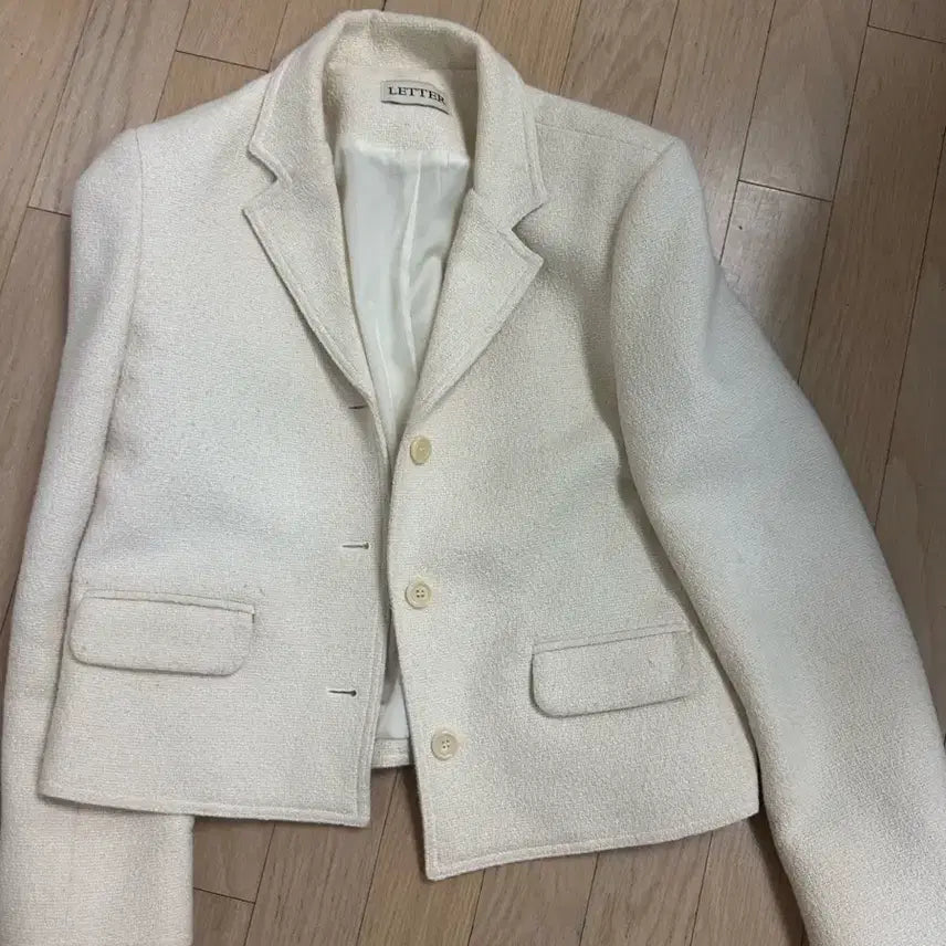[BUNJANG] Letter Tweed Jacket / 레터 트위드 자켓