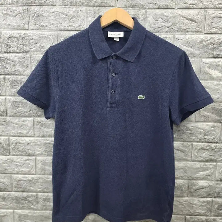 [BUNJANG] Lacoste Navy Short Sleeve Polo T-Shirt Size 105 / 라코스테 네이비 반팔 폴로티셔츠  사이즈 105