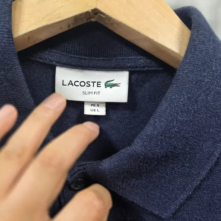 [BUNJANG] Lacoste Navy Short Sleeve Polo T-Shirt Size 105 / 라코스테 네이비 반팔 폴로티셔츠  사이즈 105