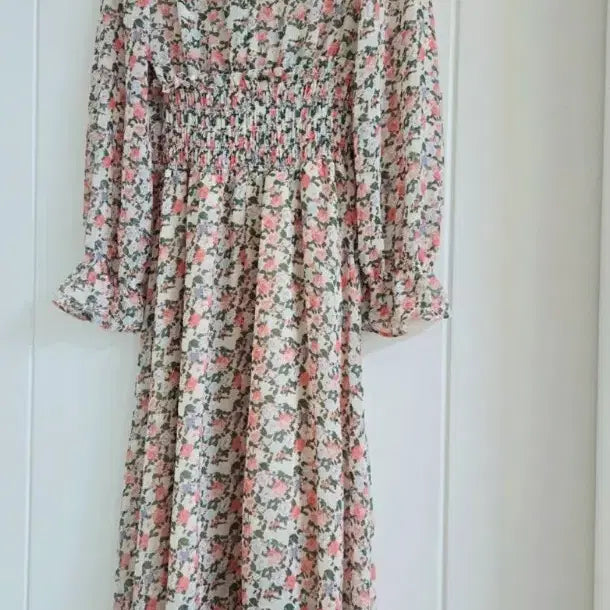[BUNJANG] Flower Chiffon Long Dress / 플라워 쉬폰 롱원피스
