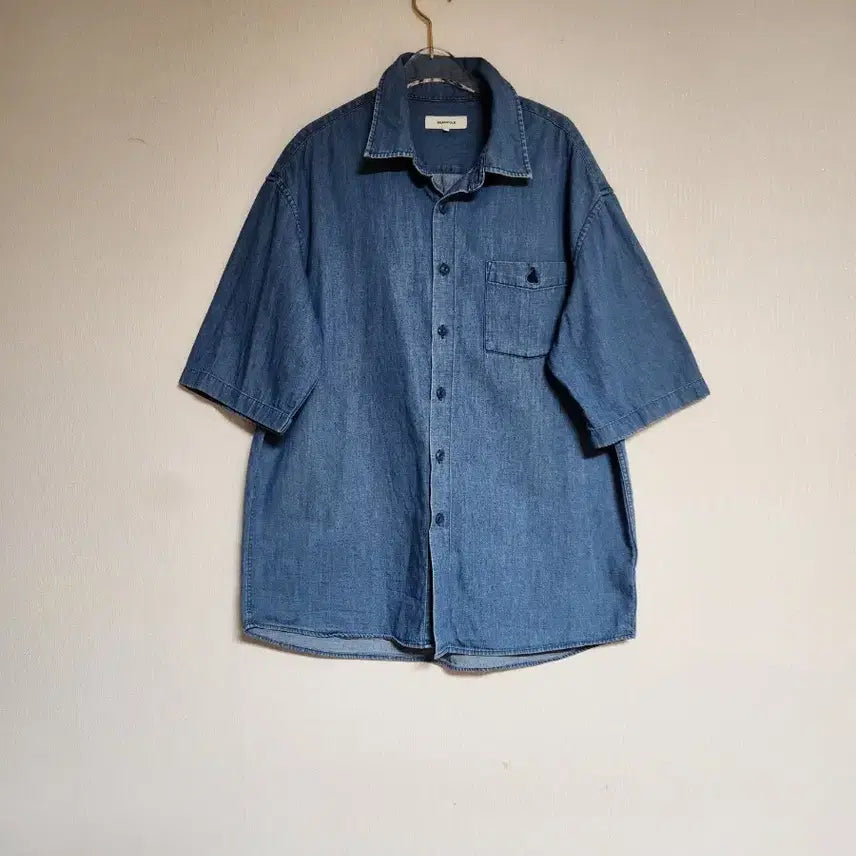 [BUNJANG] Beanpole 2024 Hazy Denim Oversized Fit Shirt L/105 / 빈폴2024헤지데님 오버핏 셔츠L/105