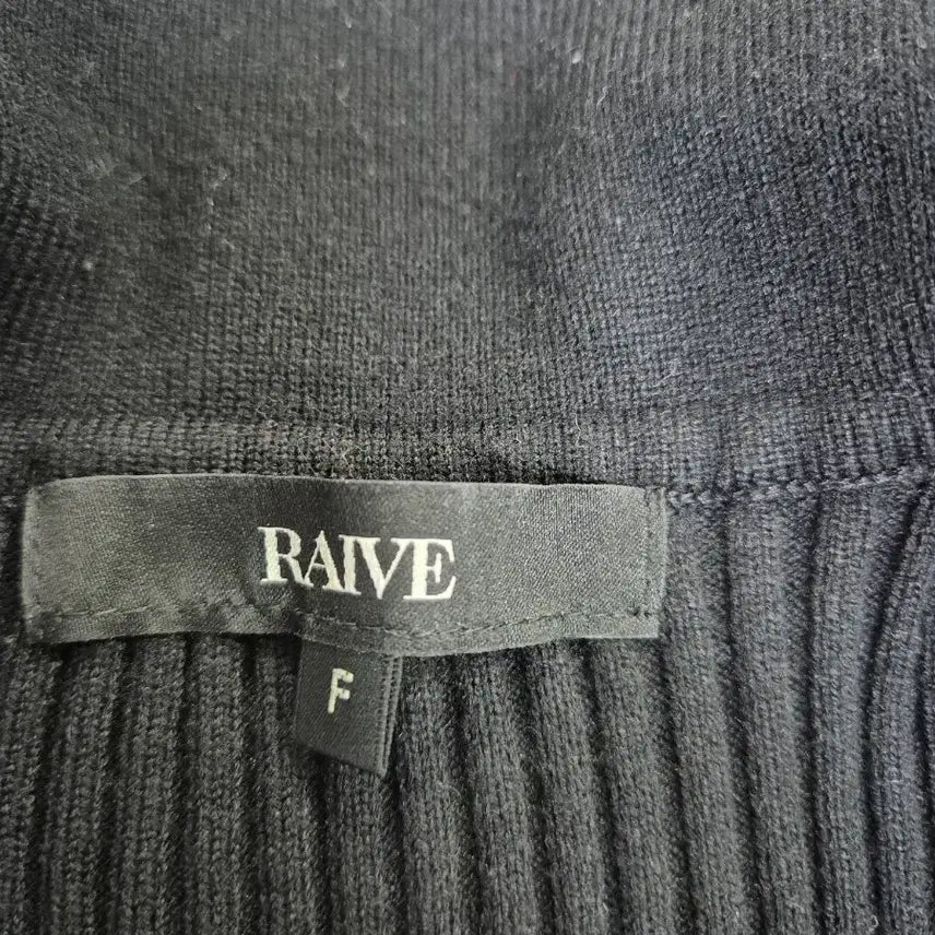 [BUNJANG] RAIVE Ribbed Knit Sweater Black / RAIVE 레이브 골지 니트