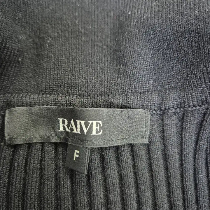 [BUNJANG] RAIVE Ribbed Knit Sweater Black / RAIVE 레이브 골지 니트