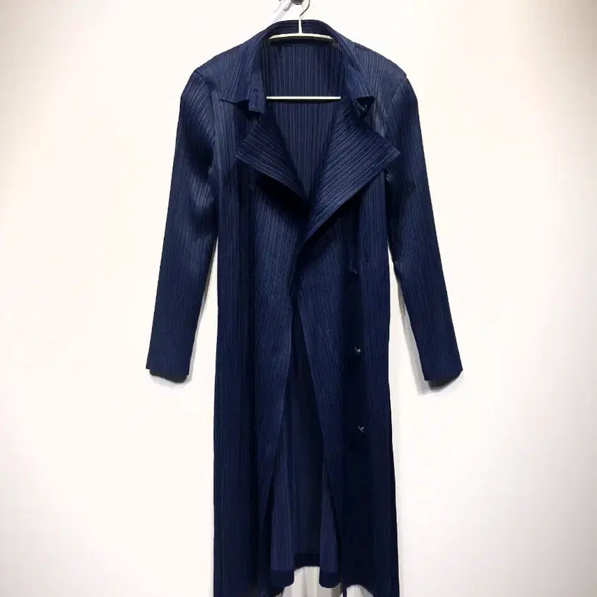 [BUNJANG] Pleatsme Pleats Long Cardigan Navy / 플리츠미(Pleatsme)플리츠 롱 가디건 네이비