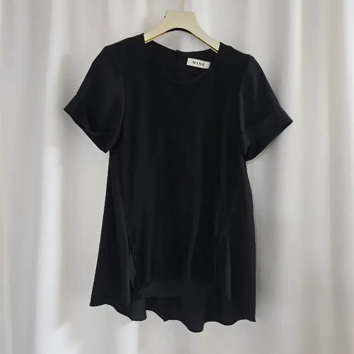 [BUNJANG] MINE Black Chiffon Blouse / 마인 블랙 블라우스