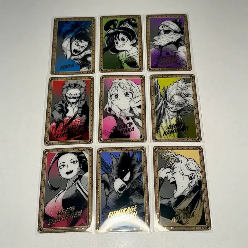 [BUNJANG] My Hero Academia Original Art Exhibition Original Art Clear Card Collection Set A Bundle / 나히아 원화전 원화 클리어 카드 컬렉션 A반 일괄 판매