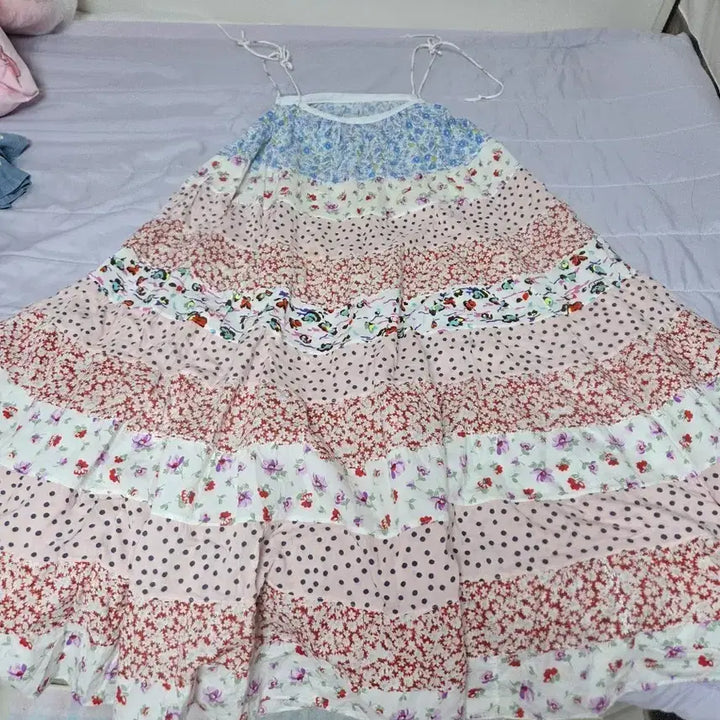 [BUNJANG] Patchwork Vintage Dress / 패치워크 빈티지 원피스