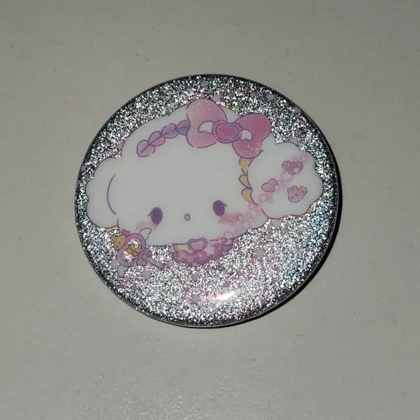 [BUNJANG] Sanrio Kogimyun Glitter Can Badge / 산리오 코기뮹 글리터 캔뱃지