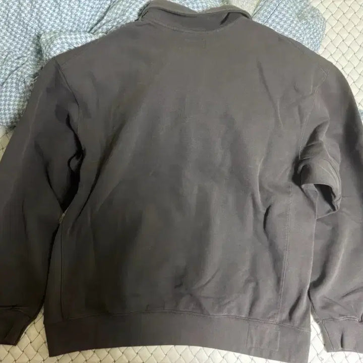 [BUNJANG] Roughside Washed Half-Zip Sweatshirt Charcoal / 러프사이드 워시드 하프집업 스웻 차콜