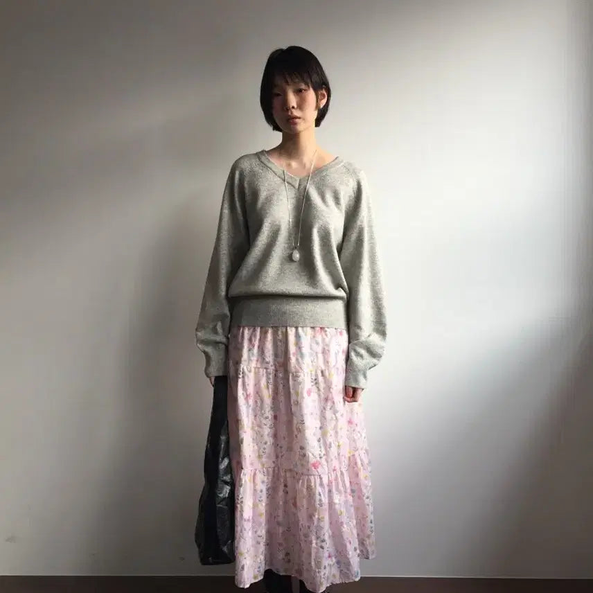 [BUNJANG] Duggie Rebe Flower Long Skirt / 더기 레브 플라워 롱스커트