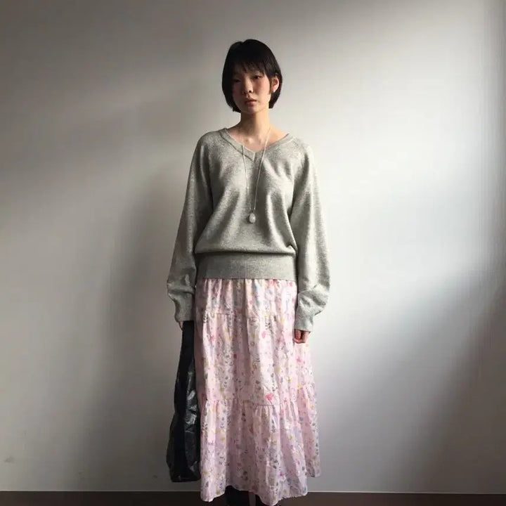 [BUNJANG] Duggie Rebe Flower Long Skirt / 더기 레브 플라워 롱스커트