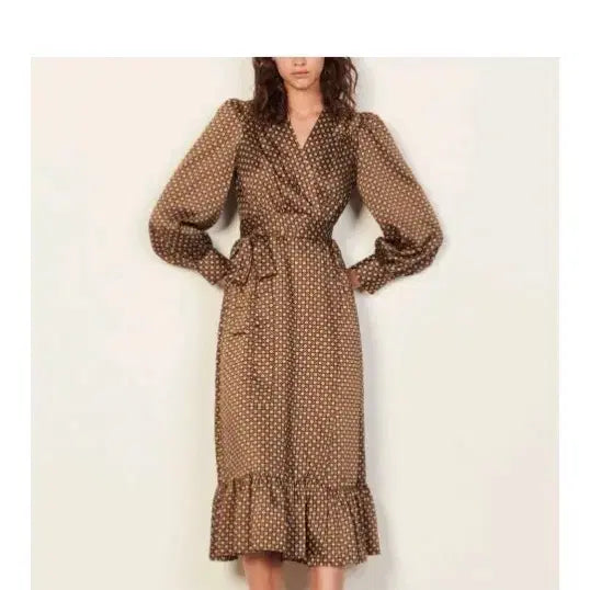 [BUNJANG] Sandro 2022 Wrap Long Dress / 산드로(2022) 랩 롱원피스 팔아요