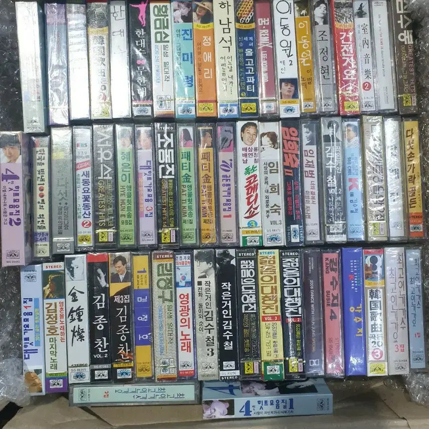 [BUNJANG] Korean Music Cassette Tape Compilation (Unused, 60 pcs) / 가요/인기가요/건전가요/힛트송 모음 카세트테이프 미사용60개