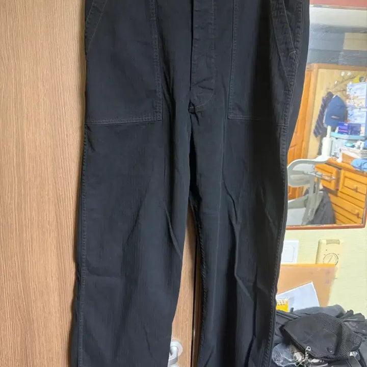 [BUNJANG] orslow Herringbone Twill Summer Fatigue Pants Black Size 5 / 오어슬로우 헤링본 트윌 서머 퍼티그팬츠 블랙 5사이즈