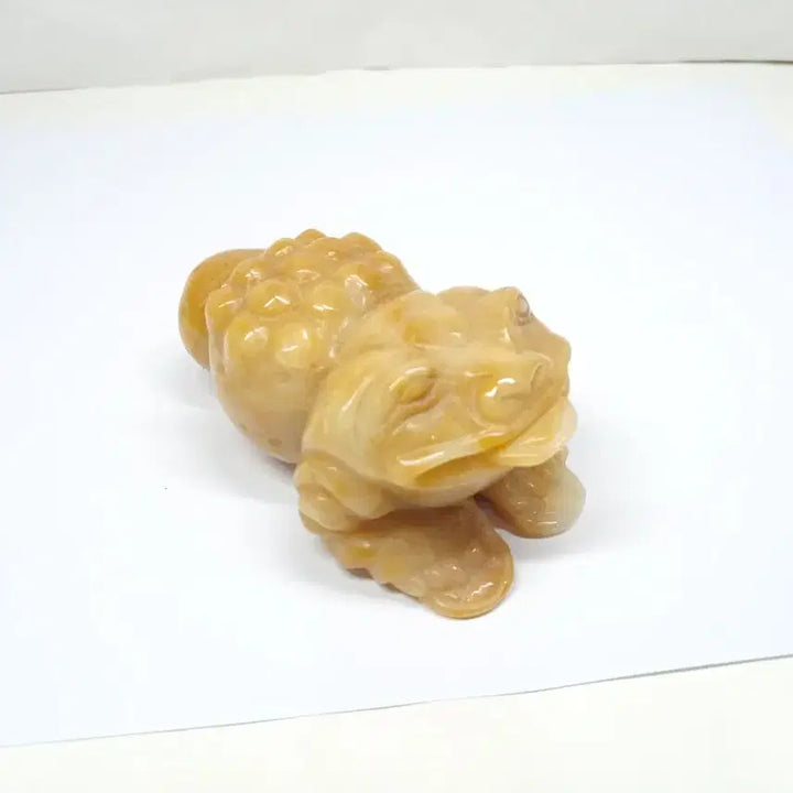 [BUNJANG] Yellow Jade Frog Figurine / 황옥 개구리 조각상