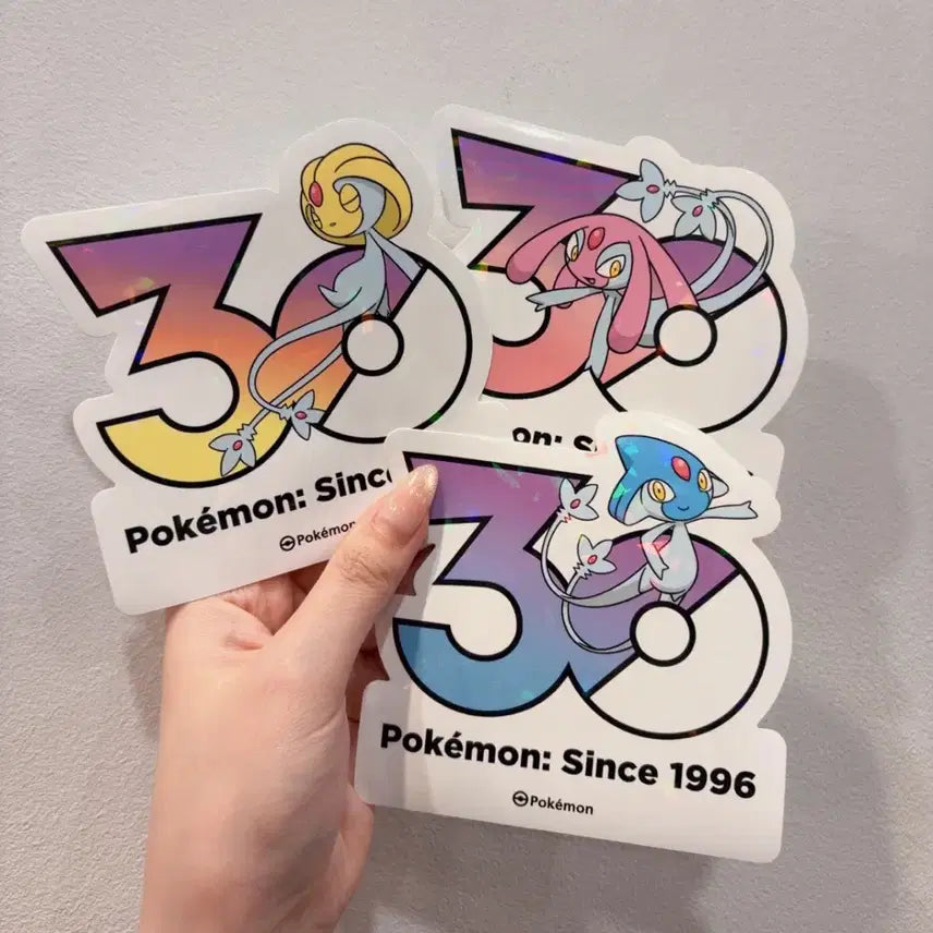 [BUNJANG] YUCSI M-Light Agnom Set Pokemon 30th Anniversary Stickers / 유크시 엠라이트 아그놈 세트 포켓몬 30주년 기념 스티커