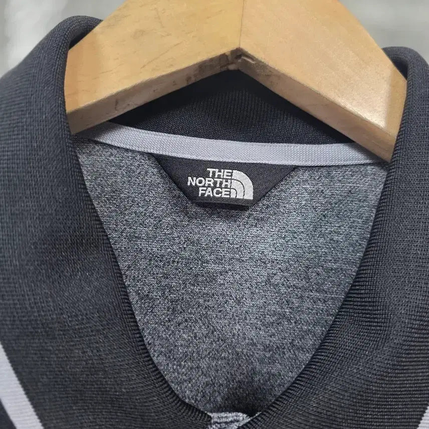 [BUNJANG] The North Face Grey Collar Short Sleeve T-Shirt Size 100 / 노스페이스 그레이 카라 반팔티  사이즈 100