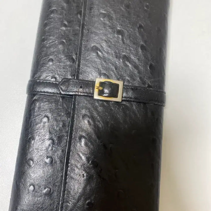 [BUNJANG] Esquire Collection Black Ostrich Leather Long Wallet / Esquire collection 장지갑 블랙