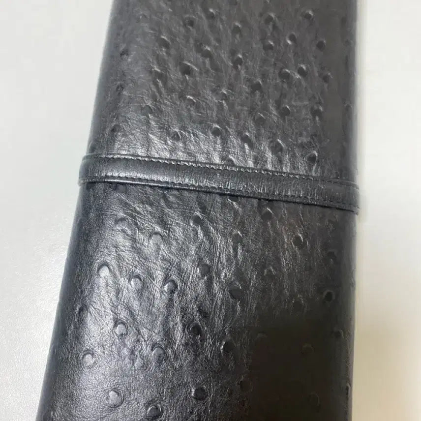 [BUNJANG] Esquire Collection Black Ostrich Leather Long Wallet / Esquire collection 장지갑 블랙