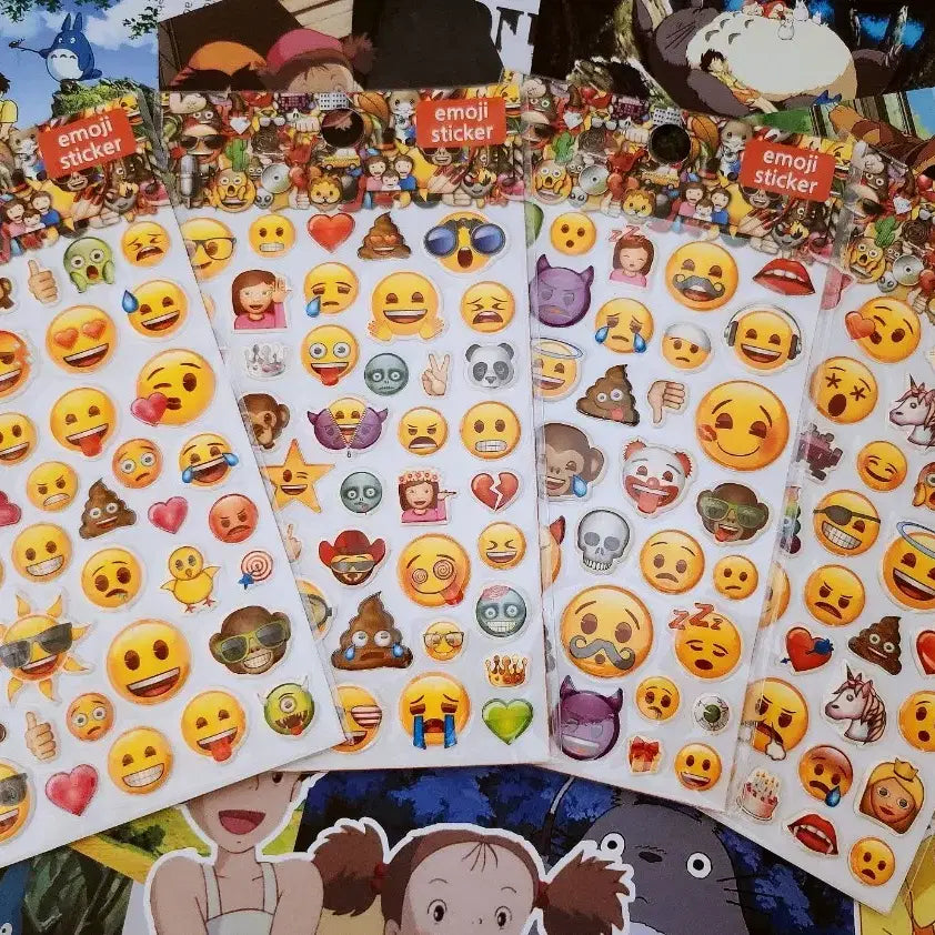[BUNJANG] Retro Emoticon Sticker 4 Types Bundle Set / 고전문구) 레트로 이모티콘 스티커 4종 세트 일괄