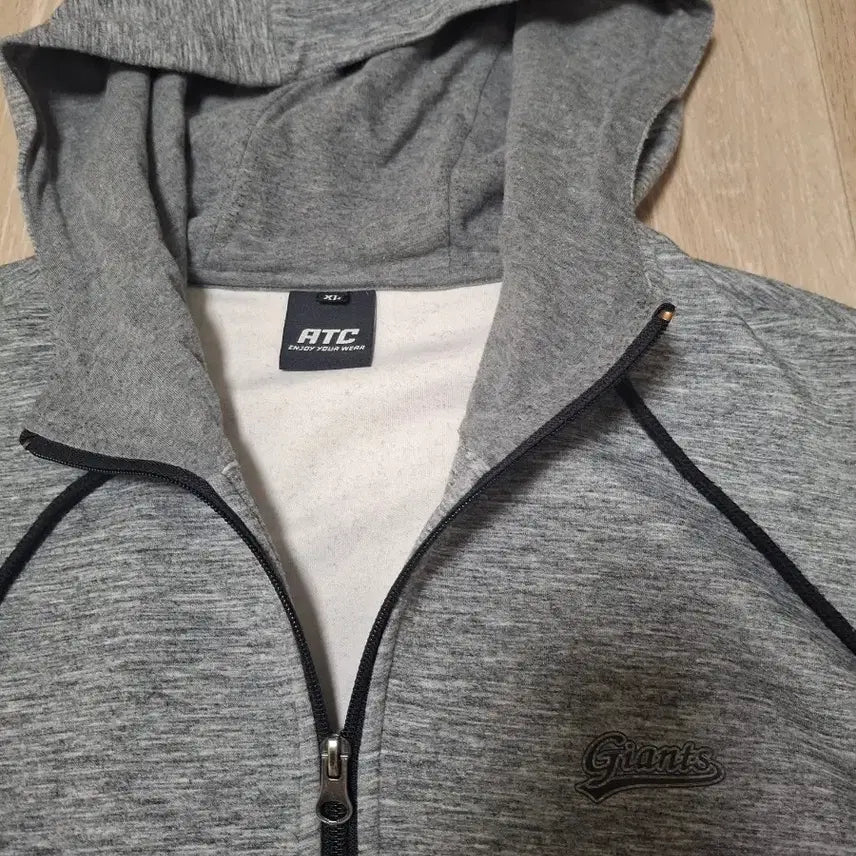 [BUNJANG] Lotte Giants ATC Logo Hoodie T-Shirt Grey Size 105 / 롯데자이언츠 ATC 후드 티셔츠 진그레이 105사이즈