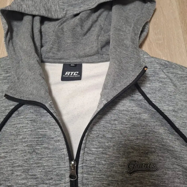 [BUNJANG] Lotte Giants ATC Logo Hoodie T-Shirt Grey Size 105 / 롯데자이언츠 ATC 후드 티셔츠 진그레이 105사이즈