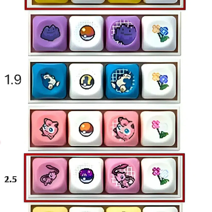 [BUNJANG] Tony Moly Pokemon Keycap Set (Pikachu, Snorlax, Jigglypuff, Mew) / 올리브영 토니모리 포켓몬 키캡 뮤,잠만보,피카츄,푸린