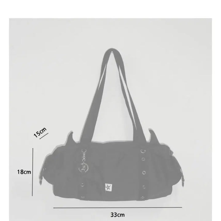 [BUNJANG] NUYET Devil Round Boston Bag Black / NUYET 누옛 데빌 라운드 보스턴 백 블랙