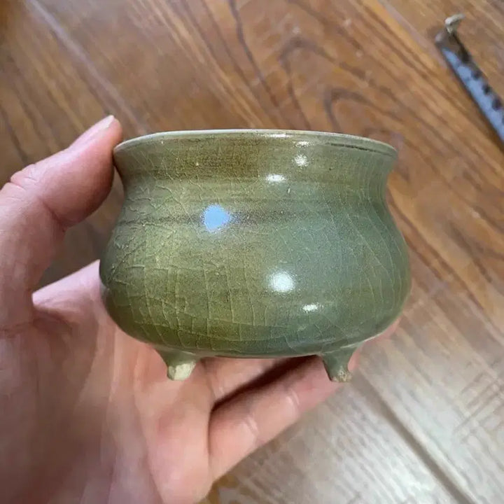 [BUNJANG] Genuine Early Qing Dynasty Longquan Celadon Censer (Kiln Item) / 진품 청나라초기 용천요(요지품)(운송시간13일)