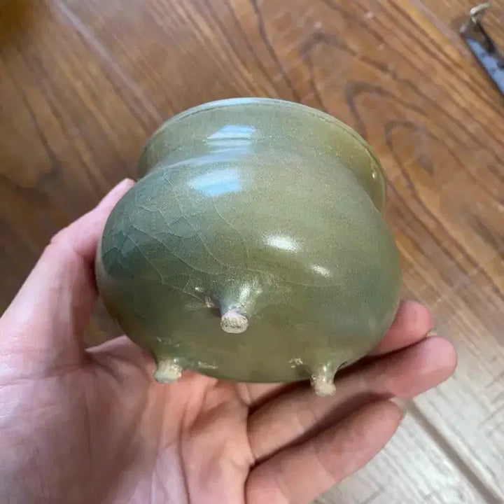 [BUNJANG] Genuine Early Qing Dynasty Longquan Celadon Censer (Kiln Item) / 진품 청나라초기 용천요(요지품)(운송시간13일)
