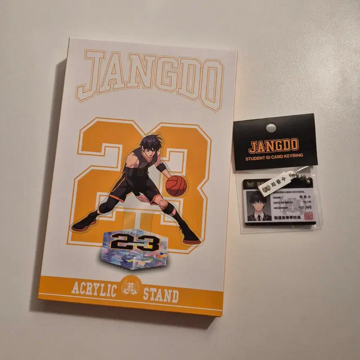 [BUNJANG] Gabijoy Final Soo Full Body Acrylic Stand &amp; Student ID Card Keyring Bundle Set (Sealed) / 미개봉) 최종수 전신 아크릴 + 학생증 키링 일괄