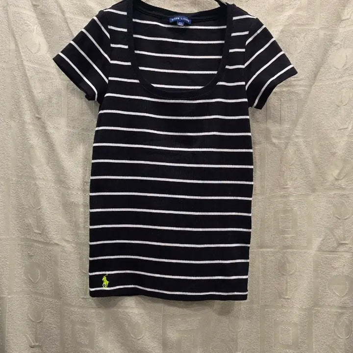 [BUNJANG] Ralph Lauren Black Stripe Short Sleeve T-Shirt M / 랄프로렌 블랙 스트라이프 반팔티 M(66)