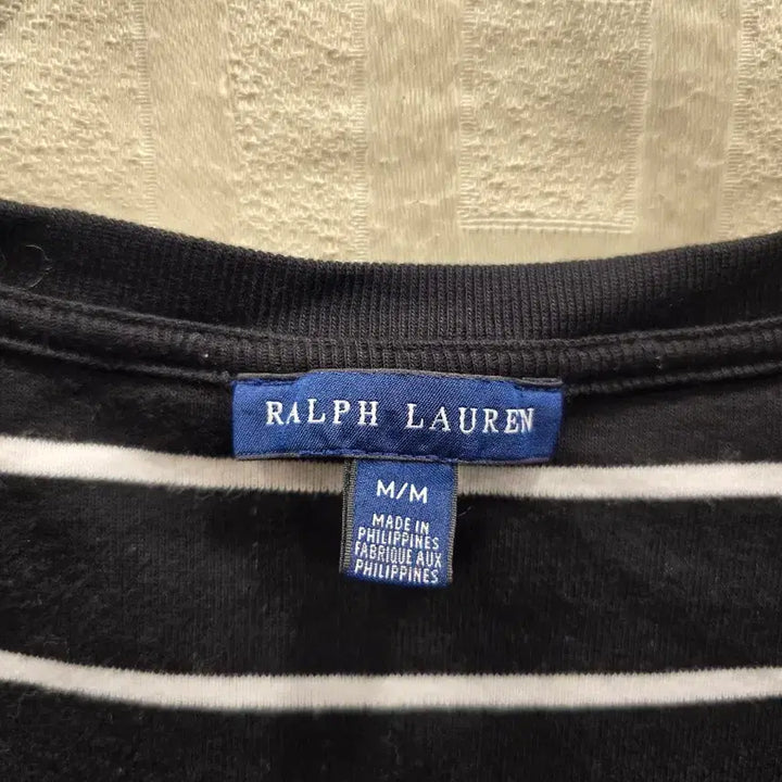 [BUNJANG] Ralph Lauren Black Stripe Short Sleeve T-Shirt M / 랄프로렌 블랙 스트라이프 반팔티 M(66)