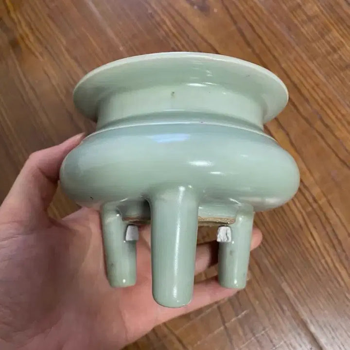 [BUNJANG] Authentic Chinese Qing Dynasty Celadon Vase / 진품 청나라 중후기 용천요(파손 수리품)