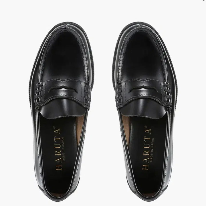 [BUNJANG] Haruta Black Leather Penny Loafer 906 / [실착1회] 하루타 블랙 레더 페니 로퍼 906