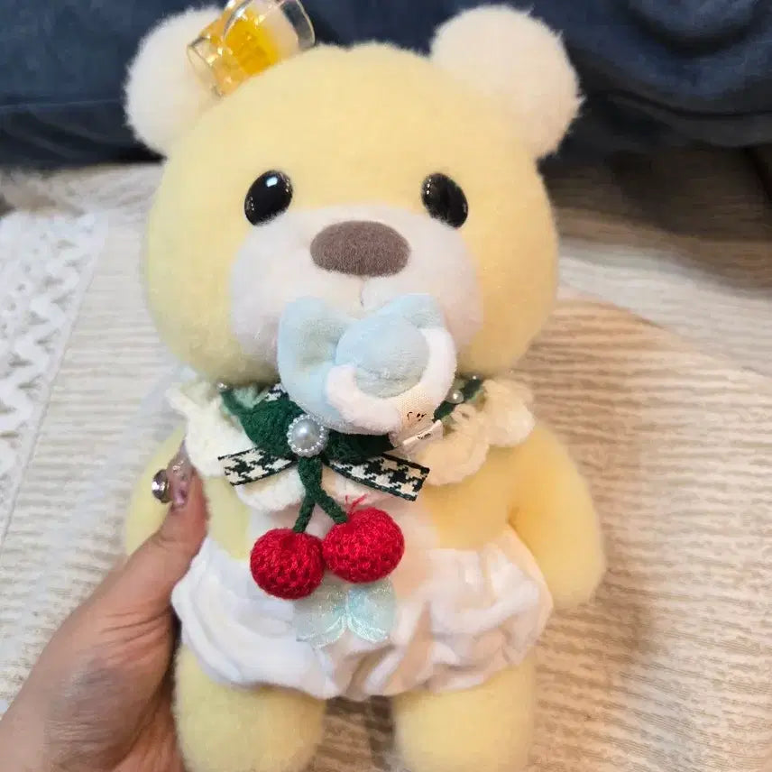 [BUNJANG] Teddy Tales Lena Bear Baby Handmade Doll with Cape / 테디테일즈) 레나베어 베이비 단종 핸드메이드 인형 케이프 포함