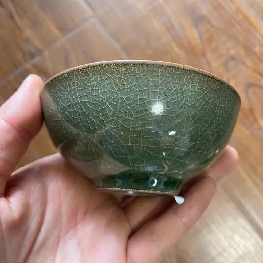 [BUNJANG] Qing Dynasty Mid-Period Longquan Ware Celadon Tea Cup / 진품 청나라중기 용천요대요 (운송시간13일)