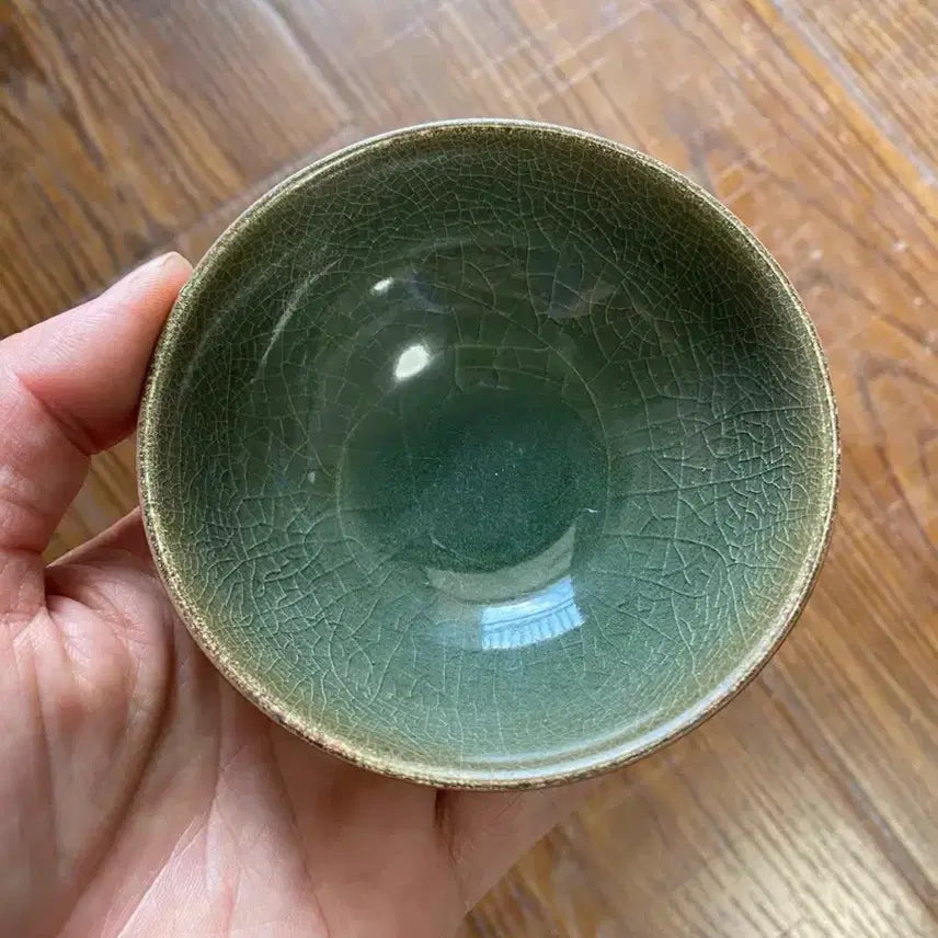[BUNJANG] Qing Dynasty Mid-Period Longquan Ware Celadon Tea Cup / 진품 청나라중기 용천요대요 (운송시간13일)