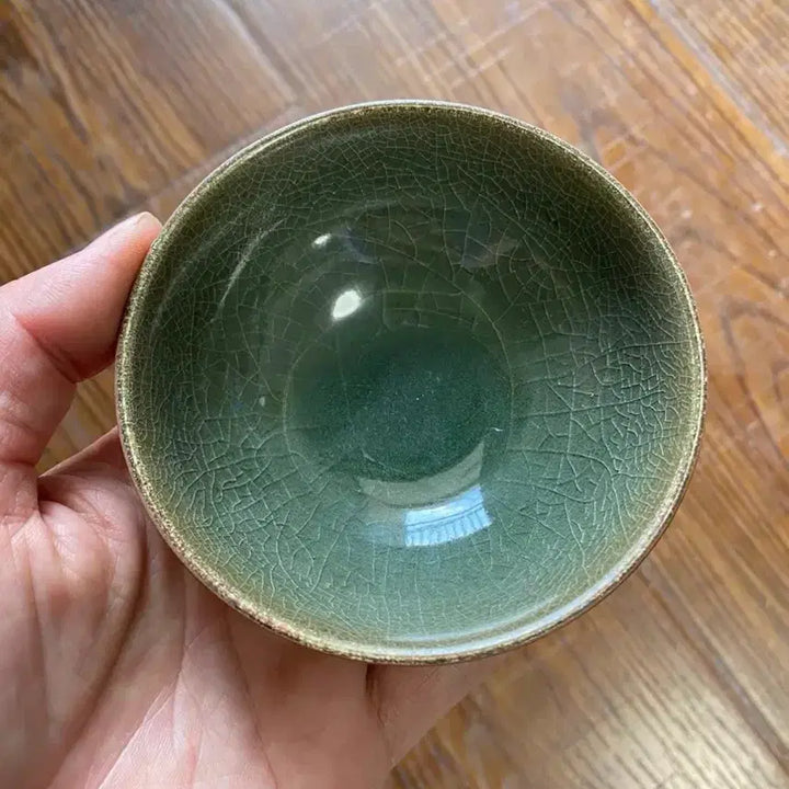 [BUNJANG] Qing Dynasty Mid-Period Longquan Ware Celadon Tea Cup / 진품 청나라중기 용천요대요 (운송시간13일)